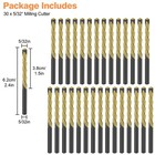 30pcs Drywall Cutout Bit 5 32  Rotary Tool Cut Out Bit Guided Point Spiral Bit