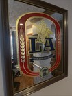 Vintage La Anheuser Busch Budweiser Beer Sign Bar Mirror