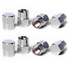 Circuit Performance Series Silver Aluminum Valve Stem Caps  8 Pieces  Vc3