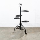 Mid Century Modern Plant Stand Garden Metal Wrought Iron Vintage Outdoor Indoor