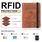 Slim Rfid Blocking Leather Passport Travel Wallet Id Card Holder Cover Case Usa