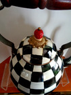 Mackenzie Childs 3 Quart Enamelware Tea Kettle