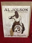 Original C 1919 Al Jolson Columbia Records Lithograph Poster Gordon Grant Framed