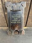 Vintage Match Box Holder Tin Metal Wall Mount Advertising Antique Fayette Iowa