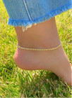14k Yellow Gold 10  Solid D c Rope Link Chain  Bracelet Anklet 1 8 Mm 2 4 Grams
