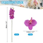 6pcs 31  7 Heads Artificial Orchid Stems Faux Silk Phalaenopsis  Purple