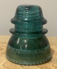 Antique Vintage Hemingray No 42 Glass Insulator Diy Light Lamp Blue Green Teal