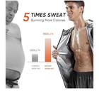 Men   s Sauna Suit  Sweat Jacket Pants For Weight Loss Boxing Gym   xl