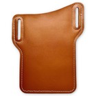 Tan Leather Belt Pouch Pocket Holder Sheath Phone Cards Tools Knives Gear Nwot