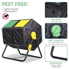 Dual Chamber Gallon Compost Tumbler All-season Outdoor Bpa Free Large Composter