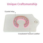 Initial Luggage Tag For Suitcase  Crystal Letter Unique Leather Bag Tags
