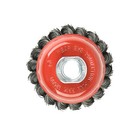 2pcs 3  Twisted Knotted Cup Brush With 5 8 -11 Threaded Arbor For Angle Grinder