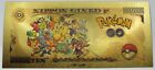 Pokemon Go Pikachu Starters 10b Yen Novelty 24k Gold Foil Plated Note Bill Xxx01