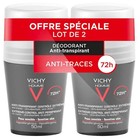 Vichy Homme 72hr Anti-perspirant Deodorant Extreme Control 2 X 50ml new In Box 