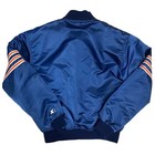 80   s Chicago Bears Full-snap Blue Satin Varsity Bomber Men s Football Jacket