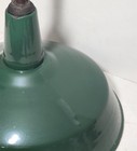 Vintage Industrial Light Shade Dark Green Barn Factory Enamel Large 18  Pendant