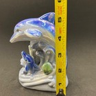 K s Collection Jumping Dolphins On Frosted Waves Figurine