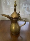 17    Antique Islamic Arabic Middle East  Isfahan Dallah Brass Coffee Pot Shah Era