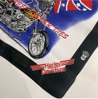 Vintage Harley Davidson Bandana 80s Breed Never Dies Buffalo Made In Usa Flag