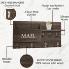 1pc Wall Mail   Key Organizer     Double Hooks W  Shelf For Entryway - New