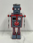 Vintage Schylling Mechanical Robot 9    Tin Wind Up Toy Nos With Box Key Works