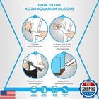 Aquarium Silicone Sealant Clear  4x10 5 Floz  100  Silicone  Waterproof Aquar