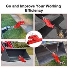 Clamp On Trailer Hitch Receiver Bucket For Tractor 2  Deere Bobcat Bucket Red