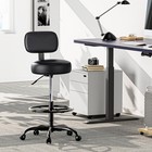 Superjare Drafting Chair With Backrest  Adjustable Foot Rest