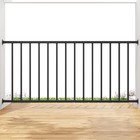 Black Metal Stair Railing Kit Metal Porch Railing Guard Rail Kit With Balusters