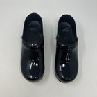 Dansko Black Patent Leather Slip On Nursing Work Classic Clogs Womens Size 38 Eu
