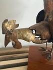 Vintage Curtis Jere Style Copper And Brass Rooster Sculpture On Wood Base
