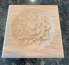 Magnolia Flower Engraving Trim Wood  Corner Trim Block Door Trim Window Trim