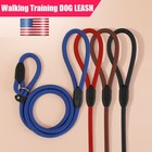 Long Dog Nylon Adjustable Loop Slip Rope Leash Lead Training Choke Pet Collar Us