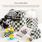 Tissue-box Cover  Tissue Holder For Home Decor  Black-and-white Courtly Check  S