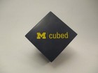 University Of Michigan Cubed 2  Cube Paperweight Blue Marbled U Of M