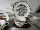 Vintage Souvenir Mini Cup Saucer Lot Montana Ncmackinac Santa   svillage Oceancity