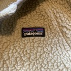 Patagonia Jacket Boys 4t Beige Logo Full Zip Furry Fleece Retro Sherpa Pocket