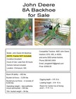 John Deere 8a Backhoe