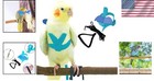 Light Blue Adjustable Bird Harness   Leash For Medium Parrots - Anti-bite Design