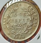  bb1 old  East India Company 1840 Victoria Silver Rupee Indian Head 11 6gm