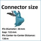 600mm Rake   Mud Bucket Quick Hitch For 2 5   ton Mini Excavator 30mm Pin Diameter