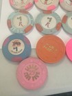 36 Vintage Las Vegas Casino Chips Lot Riviera Mgm Circus Circus Luxor   More