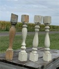 4 Rustic Painted Wood Balusters Architectural Salvage Spindles Porch Trim  A36