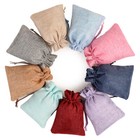 25 50 100 X Drawstring Wedding Favor Burlap Pouch Bags Jewlery Jute Hessian Bags