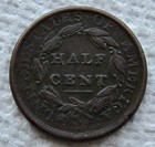 1809 1 2c Classic Head Copper Half Cent Early Rare Key Date Xf Detail Cleaned