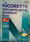 New Nicorette Nicotine Polacrilex 4mg Gum Stop Smoking Aid 100 Pieces  09 2028 