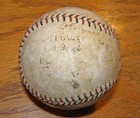 1927 Red   Black Stitched Baseball  Oregon Vs Idaho Game Ball  Vintage  Antique