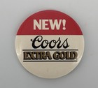 New  Coors Extra Gold Vintage Pinback Pin 3       Button Beer