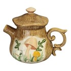 Vintage 70 s Arnels Mushroom Teapot Sugar Bowl Lid Creamer Set Ceramic Mcm Retro