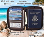 Passport Wallet - Travel Document Holder W rfid Blocking     Full Grain Leather   